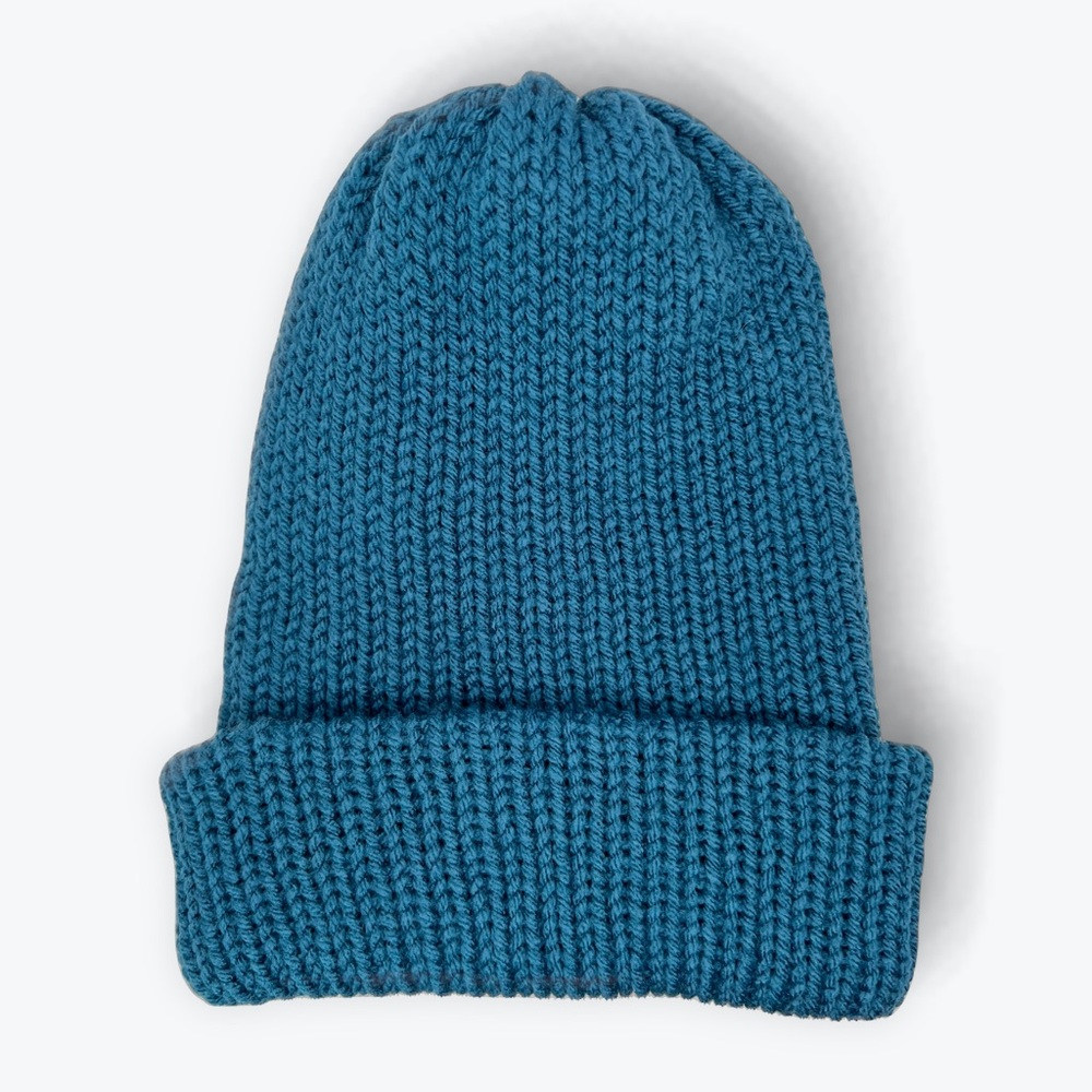 Handmade Knit Beanie Handcrafted Unisex Hat Ocean - Picture 10 of 10